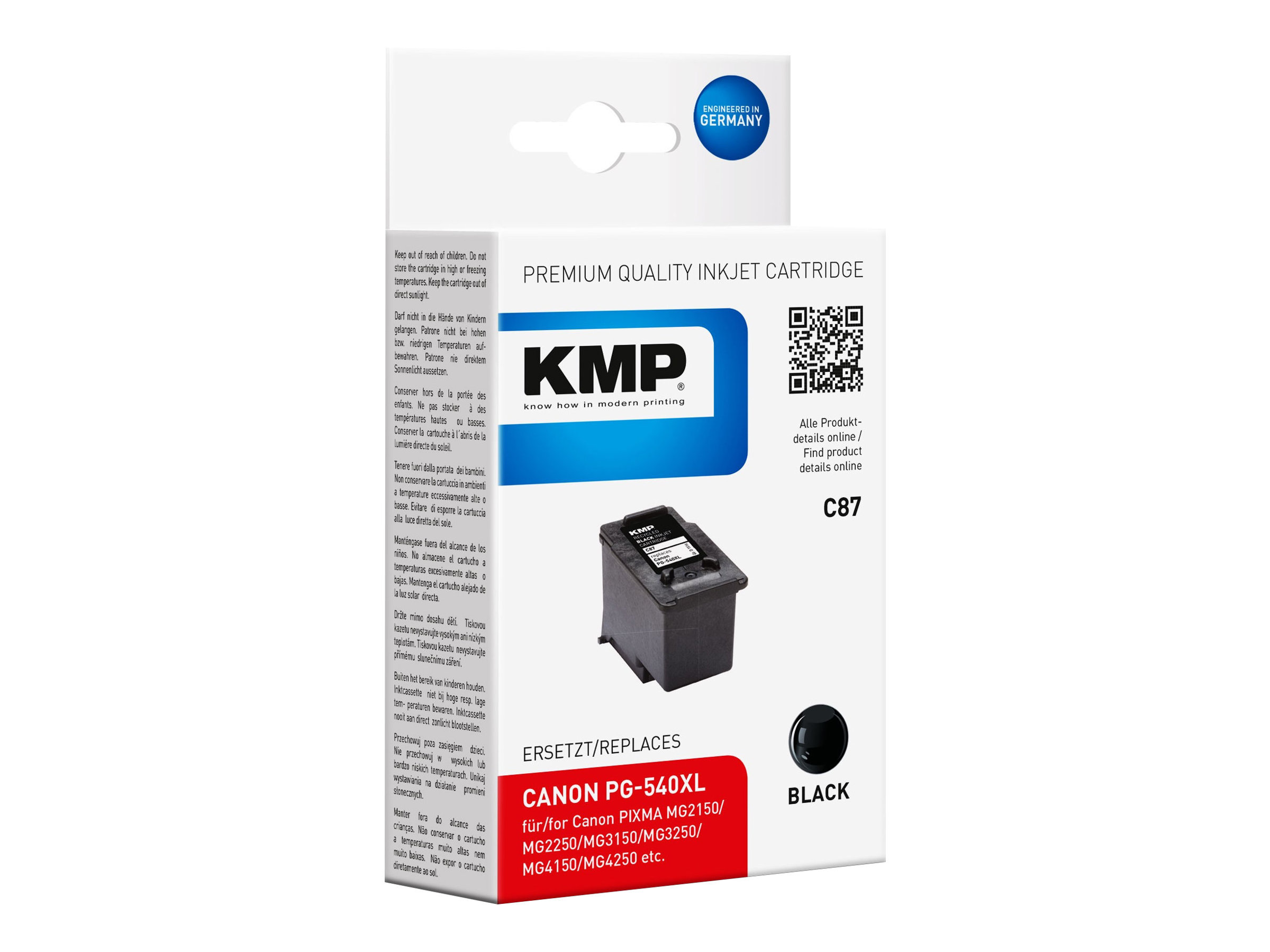 KMP C87 - 21 ml - Schwarz - kompatibel - Tintenpatrone