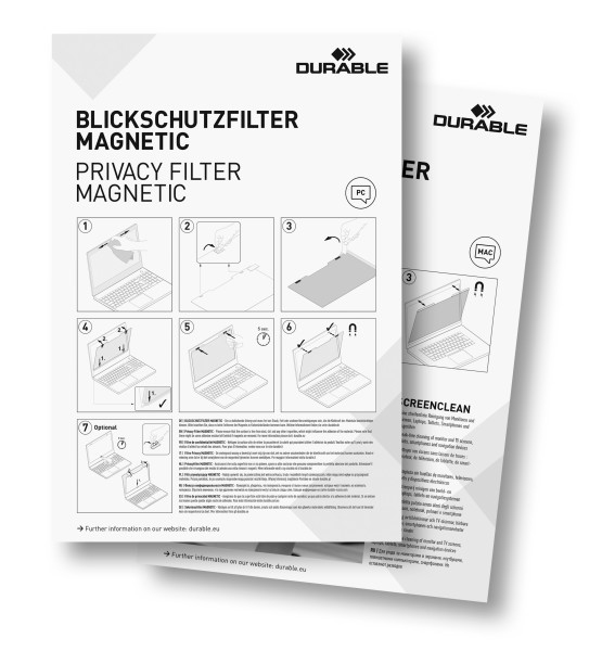 DURABLE | Blickschutzfilter MAGNETIC 14,0", anthrazit