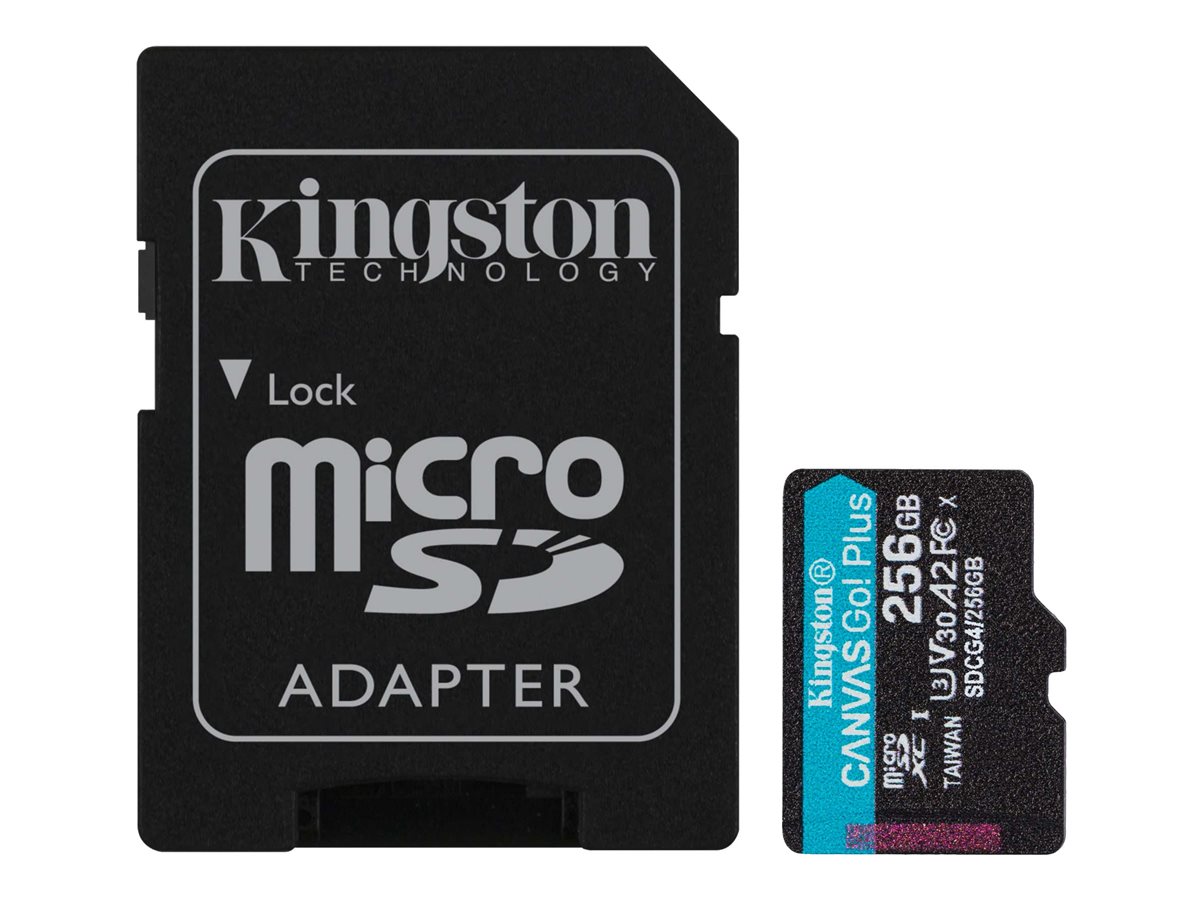 SD MicroSD Card 256GB Kingston SDXC Canvas Go Plus retail
