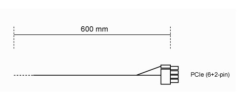 Be Quiet! CS-6610 - Stromkabel - 8-poliger PCIe Power (6+2)