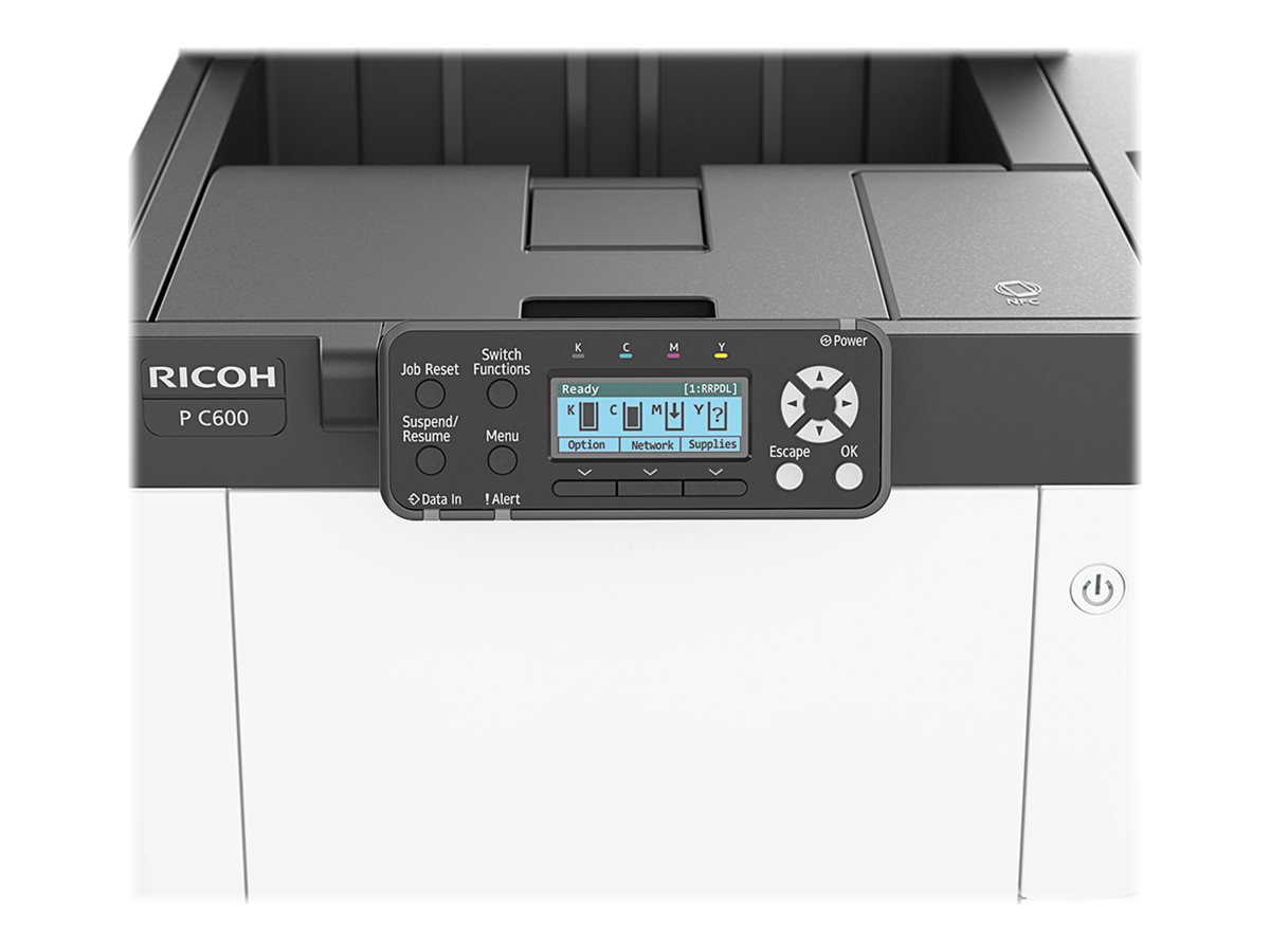 Ricoh C600 - Drucker - Farbe - Duplex - Laser - A4/Legal - 1200 x 1200 dpi - bis zu 40 Seiten/Min. (einfarbig)/