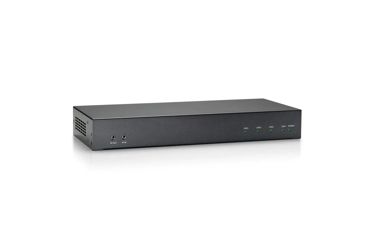HVE-9214T | 4-Port-HDBaseT-HDMI-Transmitter | 4K 30 Hz | bis 100 m Full HD | HDMI auf 4× RJ45 | IR & RS-232