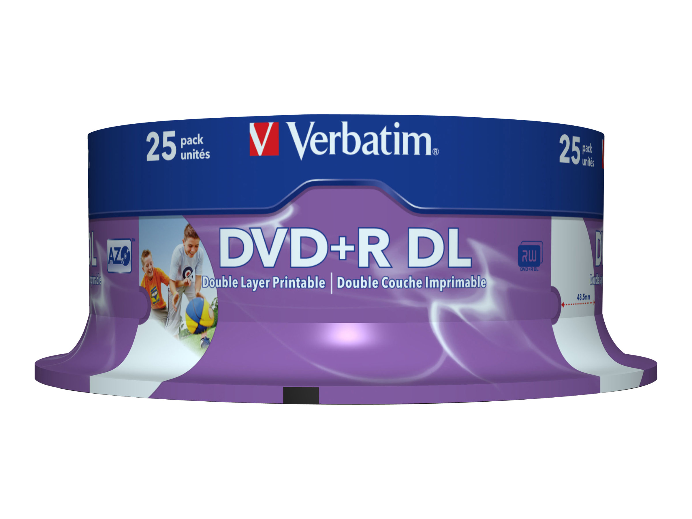 Verbatim 25 x DVD+R DL - 8.5 GB 8x - breite bedruckbare Oberfläche