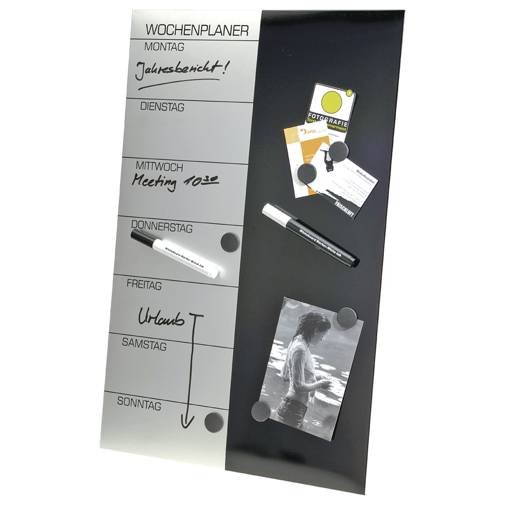 Wochenplaner 10794 – 57 x 37 cm – Silber / Schwarz
