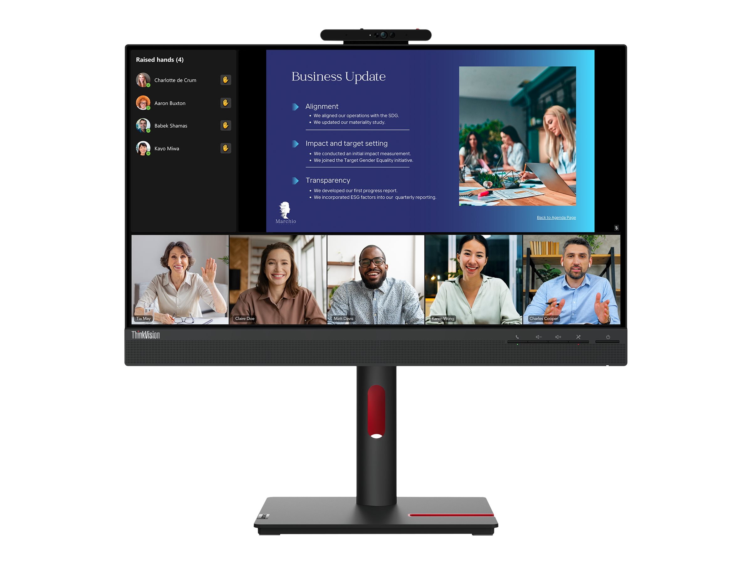 Lenovo ThinkVision T24v-30  (23,8") FHD  HDMI/DP/VGA/HUB/CAM