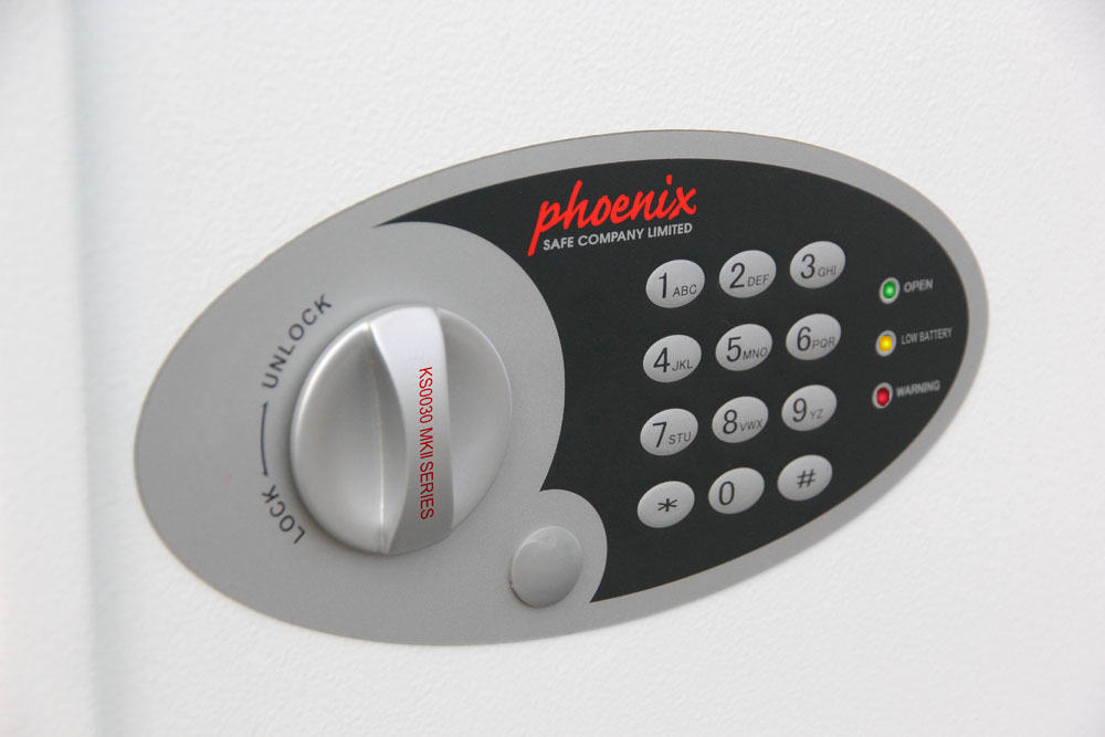 Phoenix Safe Phoenix Cygnus KS0032E - Metall - Weiß - 48 Haken - Elektronisch - 300 x 100 x 360 mm