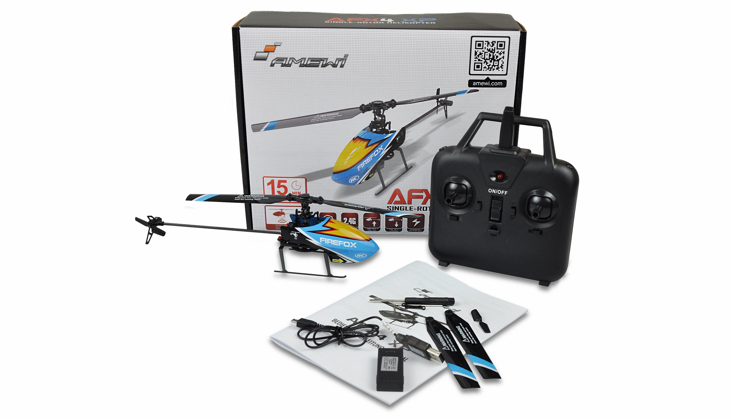 Amewi | AFX4 XP Single-Rotor Helikopter 4-Kanal 6G RTF 2,4GHz inkl. Autostart/Landing