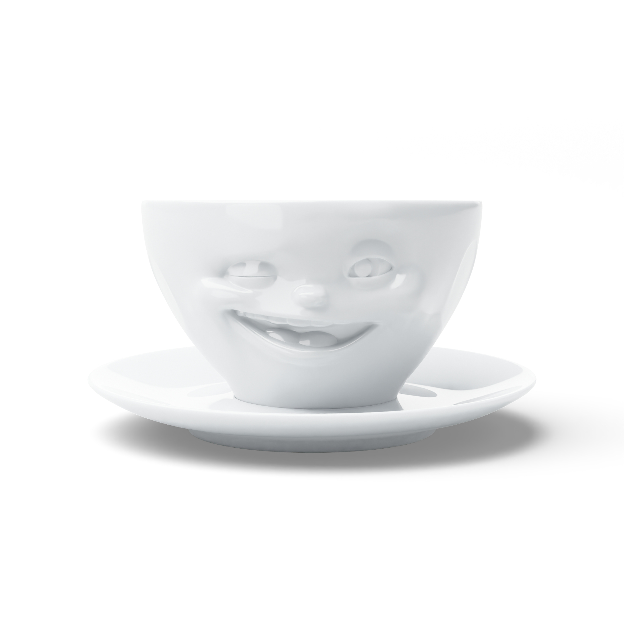 FIFTYEIGHT Kaffeetasse 200ml - Zwinkernd weiß
