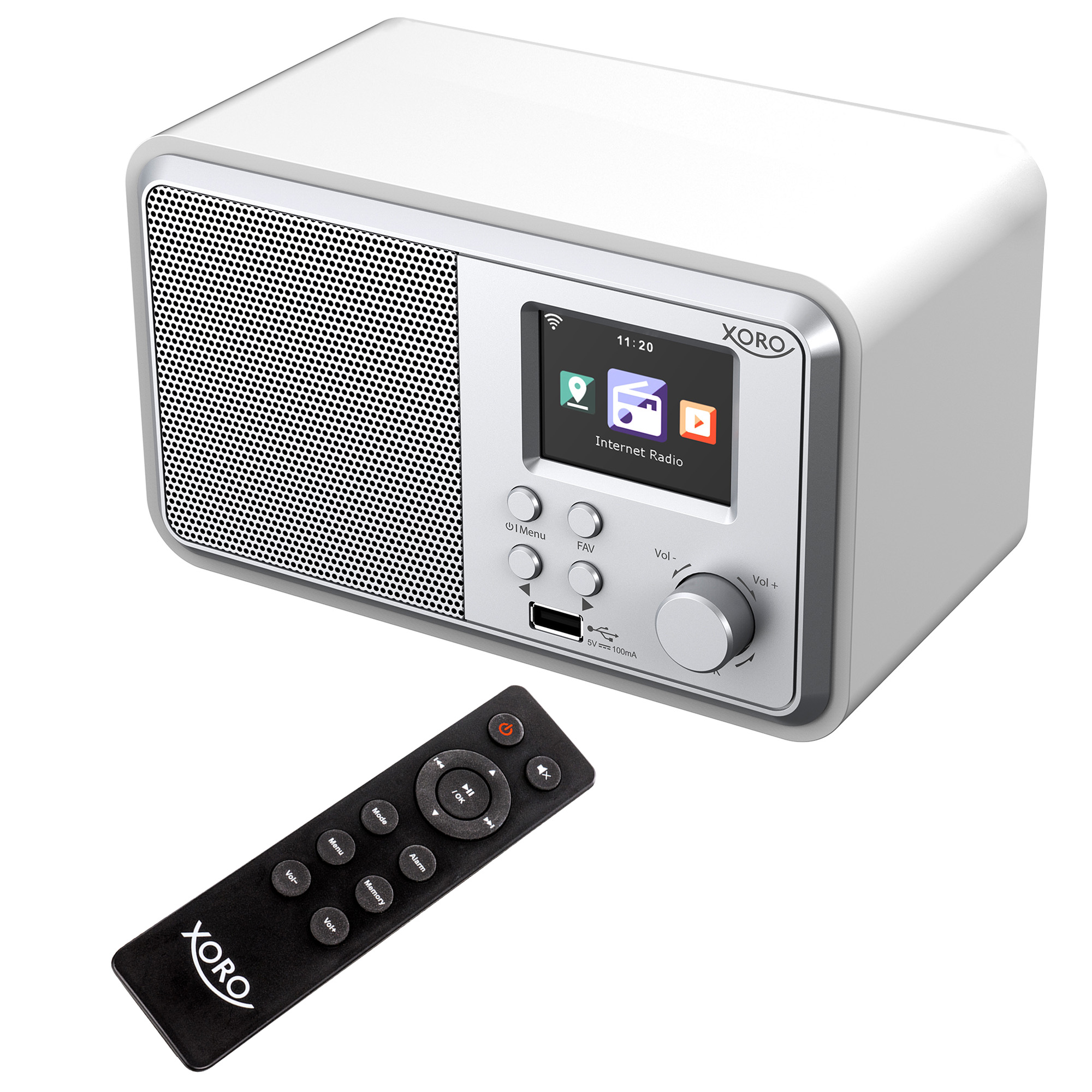 XOR400910 | DAB 300 IR Internetradio | DAB+ | WLAN | Bluetooth 5.2 | Weiß