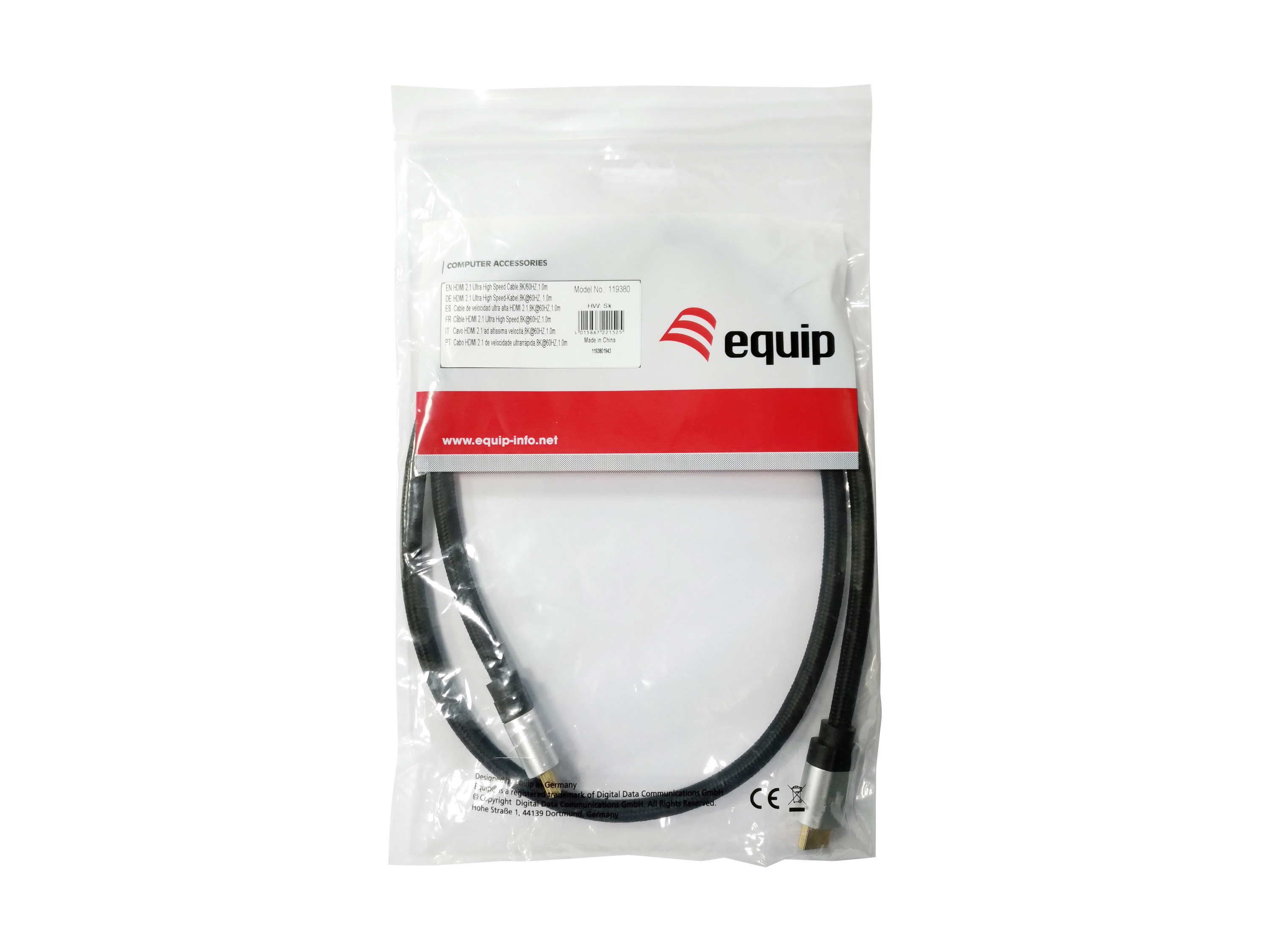 equip Life - Ultra High Speed HDMI mit Ethernetkabel - HDMI (M)