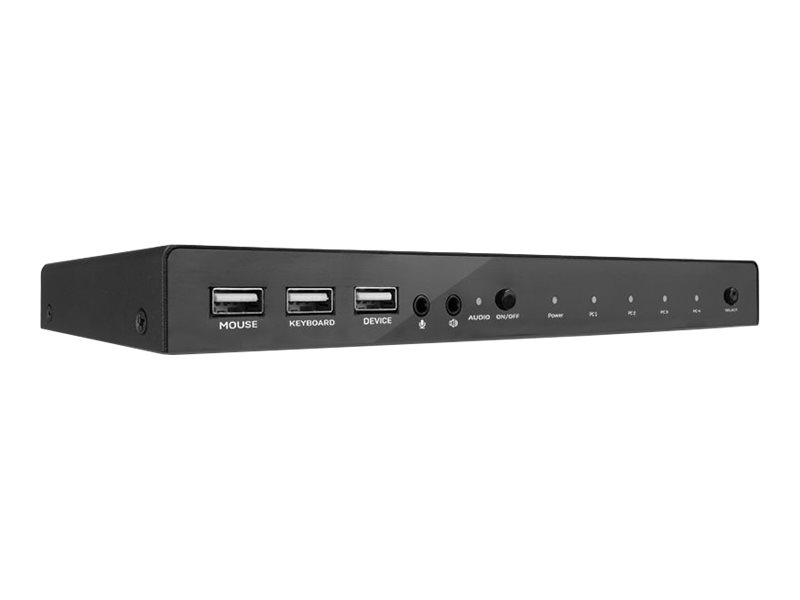 4 Port KVM Switch HDMI 4K60, USB 2.0 & Audio