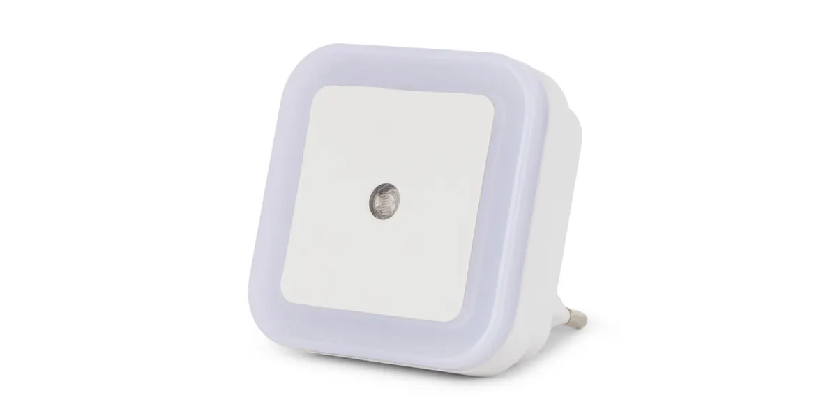 Nachtlicht 0.5W quadrat. CW White Dämmerungssensor