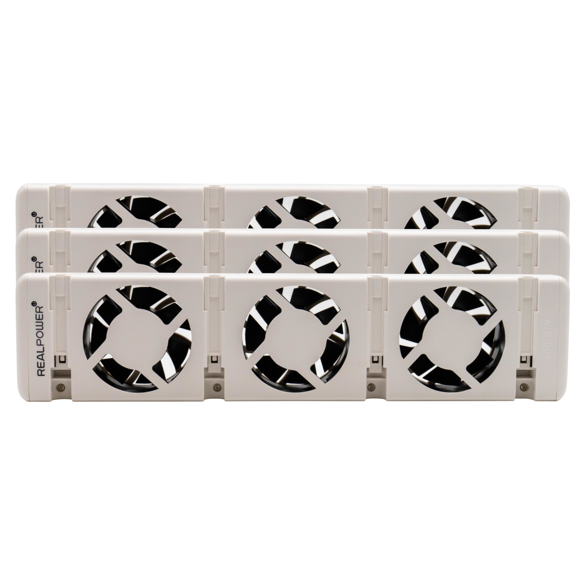 REALPOWER Heizungslüfter HL-3,3er Set mit 3 Ventilatoren
