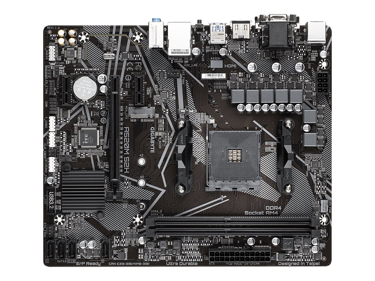 Gigabyte A520M S2H - AMD A520 - So. AM4 - mATX