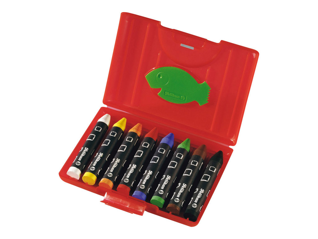 Wachsmalstifte 665/8WF Rund wasserf.   8er Box