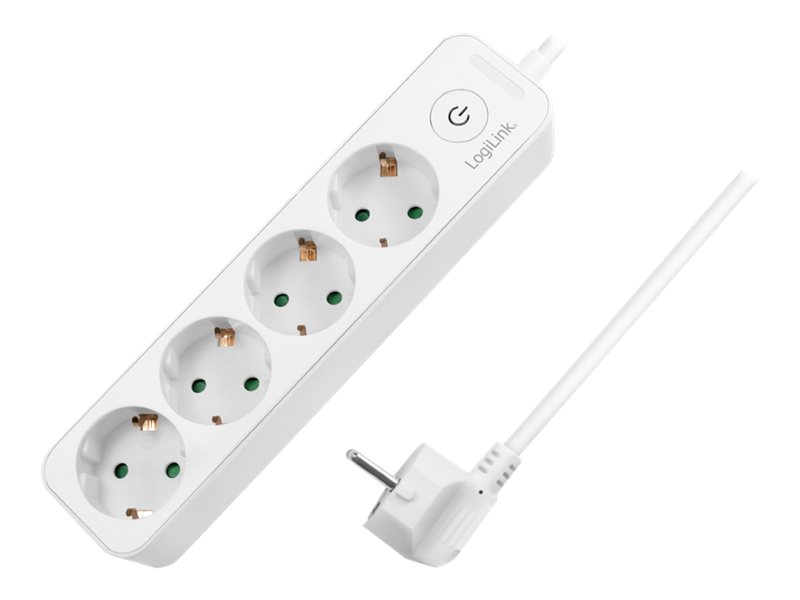 Steckdosenleiste - Wechselstrom 250 V - 3680 Watt - Eingabe, Eingang Stromversorgung - Ausgangsanschlüsse: 4 (4 x CEE 7/3)