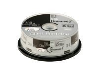 25 x CD-R - 700 MB (80 Min) 52x - mit Tintenstrahldrucker bedruckbare Oberfläche