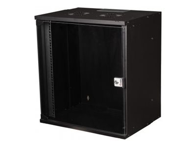 19" Wandgehäuse Glastür ECO 540x400mm      12U schwarz