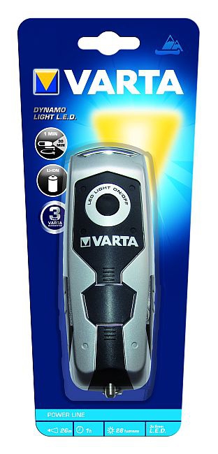 Dynamo Light LED - Hand-Blinklicht - Schwarz - Grau - Kunststoff - 3 Lampen - 28 lm - 26 m