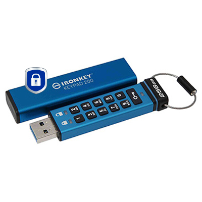 IronKey Keypad 200 256GB | USB 3.2 Gen 1 | USB-A | Hardwareverschlüsselung | PIN-Tastatur