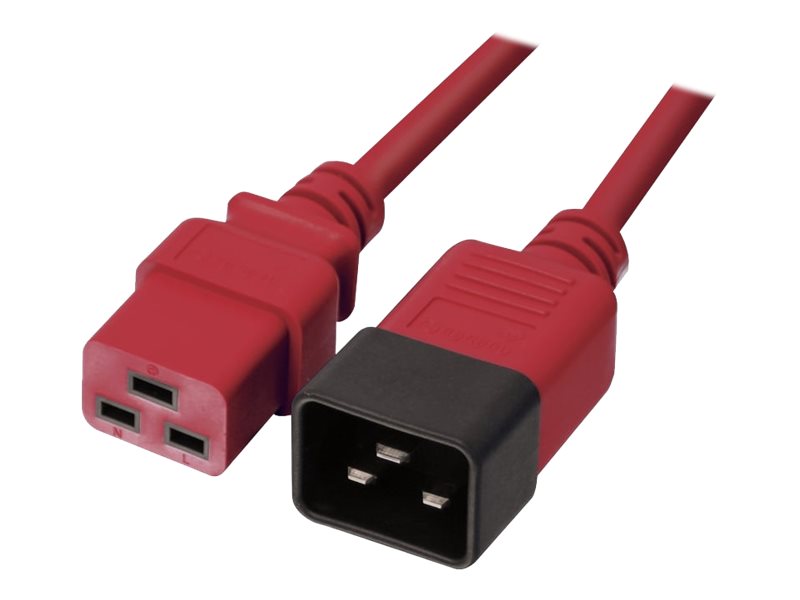 1m IEC-Verlängerungskabel, rot