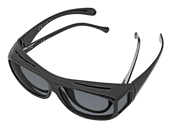 Überzieh-Sonnenbrille für Autofahrer incl. Etui schwarz