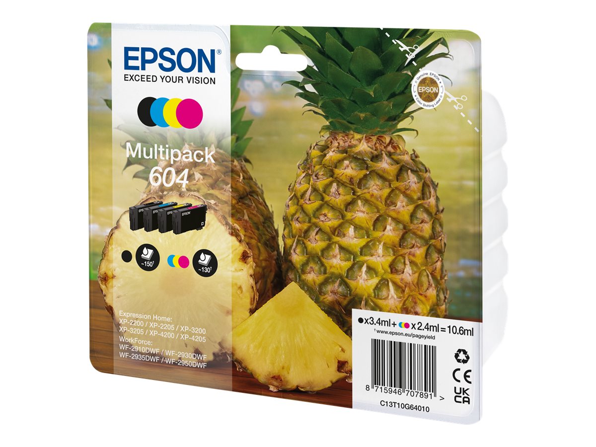 Epson 604 Multipack - 4er-Pack - XL - Schwarz, Gelb, Cyan, Magenta