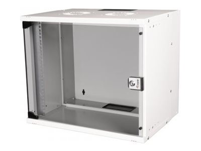 19" Wandgehäuse Glastür ECO 540x400mm       9U    grau