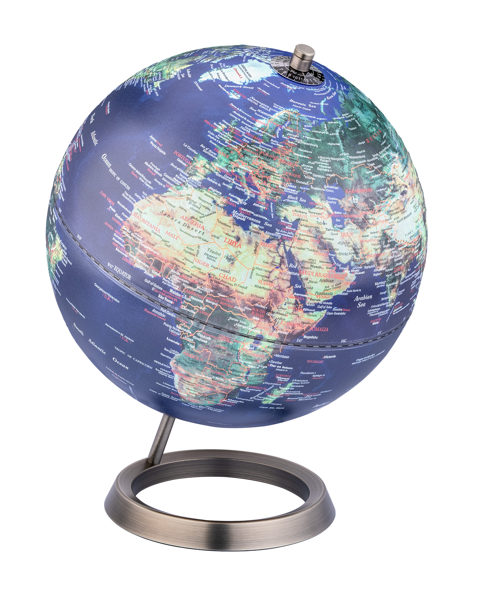 Globus 23,5° – Design-Globus – schwarz/blau