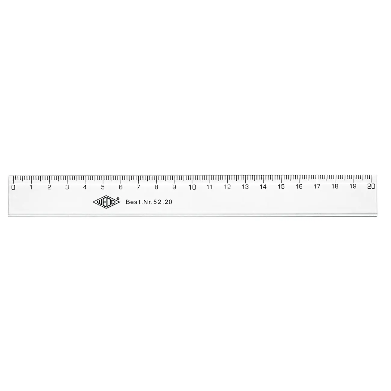 Lineal 20 cm Kunststoff transp.
