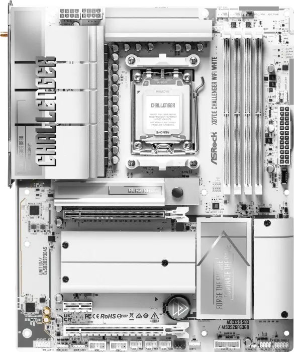 X870E Challenger WiFi White AM5 ATX HDMI/USB-C D