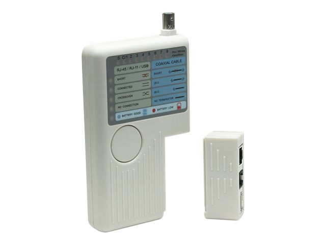 Intellinet 4-in-1 Kabeltester, RJ11, RJ45, USB und BNC