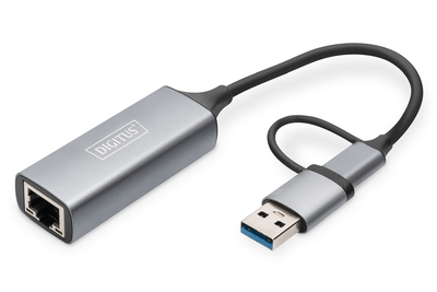 USB Type-C Gigabit Ethernet Adap. 2.5G USB-C+USB A