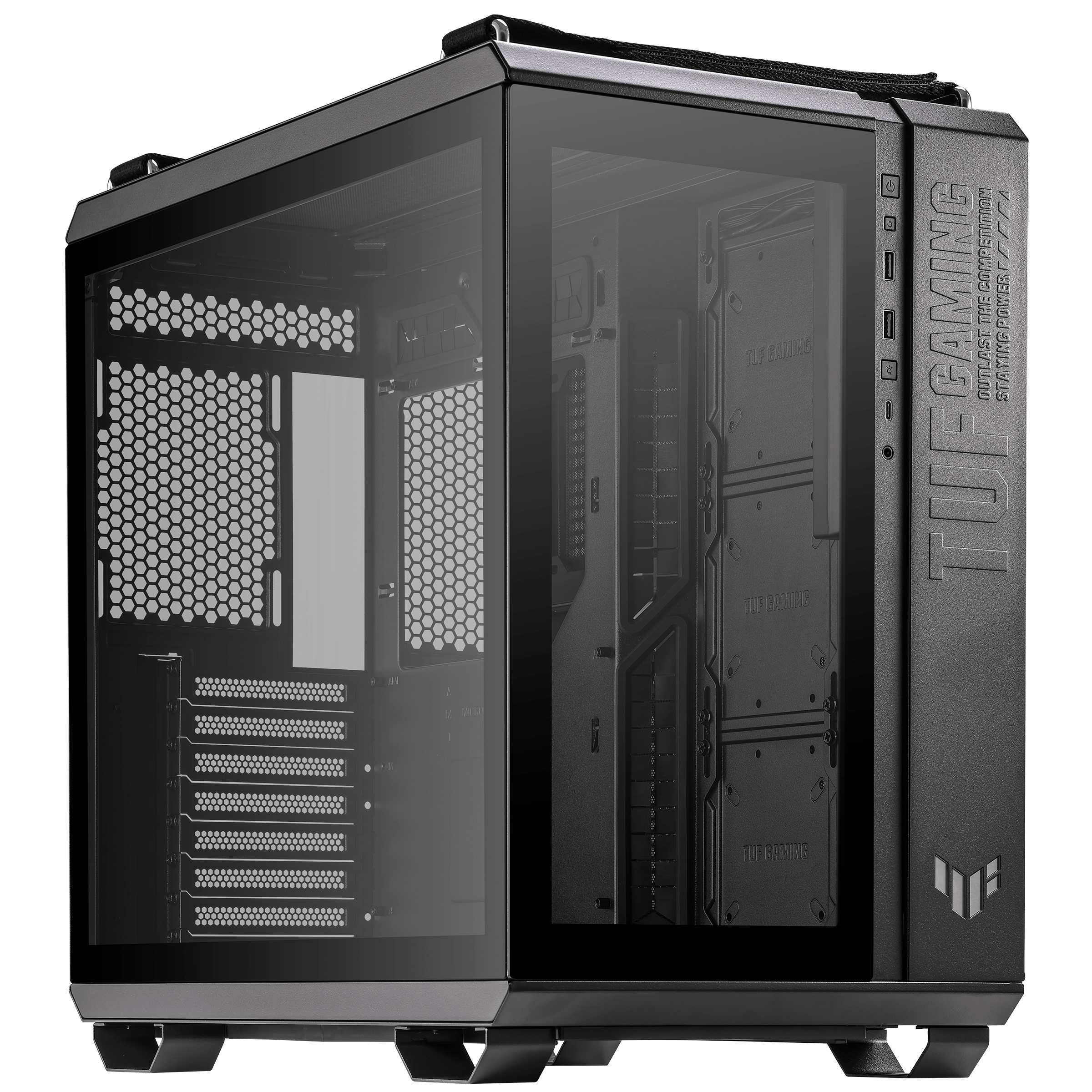 ASUS TUF Gaming GT502 - Schwarz - Glasfenster