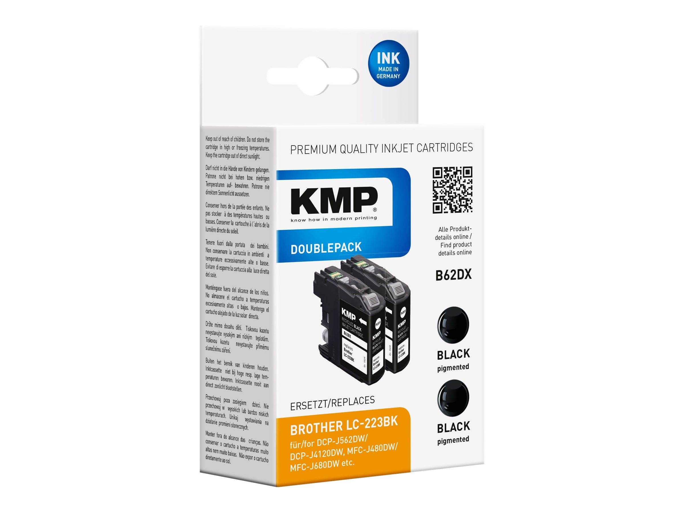 B62DX ersetzt Brother LC-223BK schwarz Doppelpack