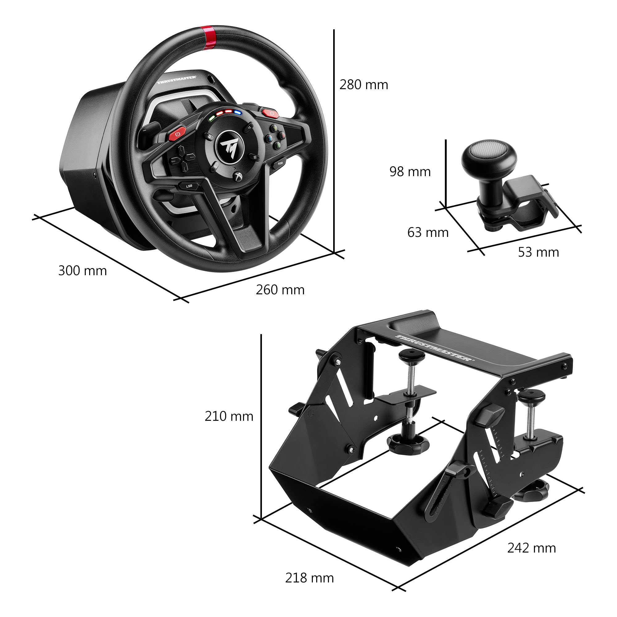 Thrustmaster T128 Simtask Pack Lenkrad mit Pedale, kabelgebunden (PC/Xbox SX/Xbox One) 