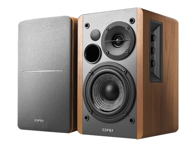 R1280T Aktivlautsprecher | 42 Watt RMS | 2.0 Stereo | MDF-Holzgehäuse | Holzoptik