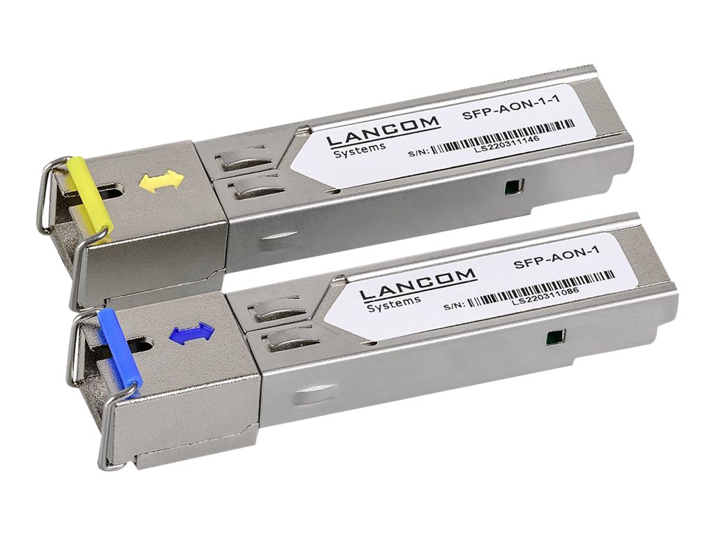 SFP-BiDi1550-SC1 - SFP (Mini-GBIC)-Transceiver-Modul - GigE - 1000Base-BX20 - SC/UPC Einzelmodus - bis zu 20 km - 1310 nm / 1550 nm (Packung mit 2)