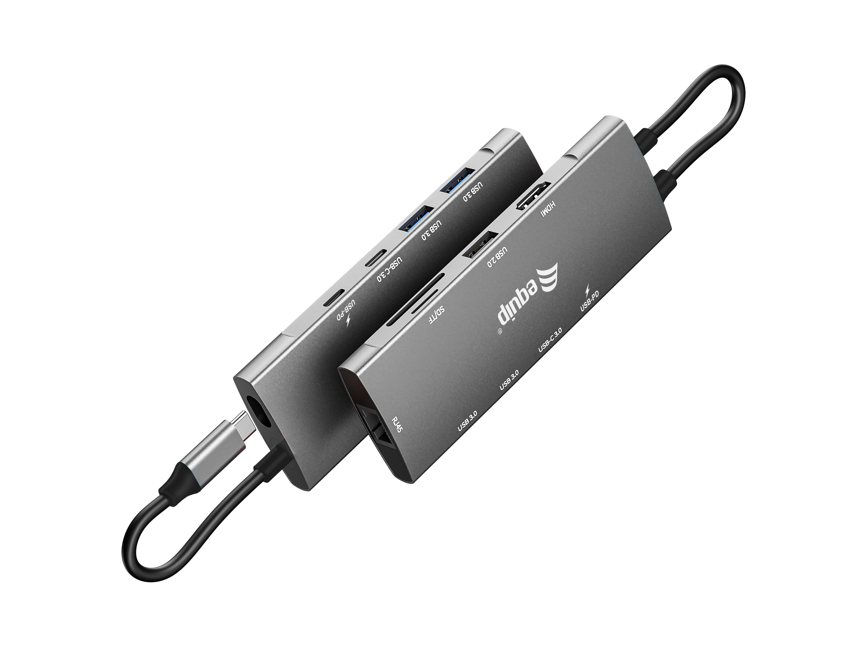 Equip | Dock USB-C->HDMI,Gigabit LAN,USB3.0,100WPD,SD/TF 0,25m