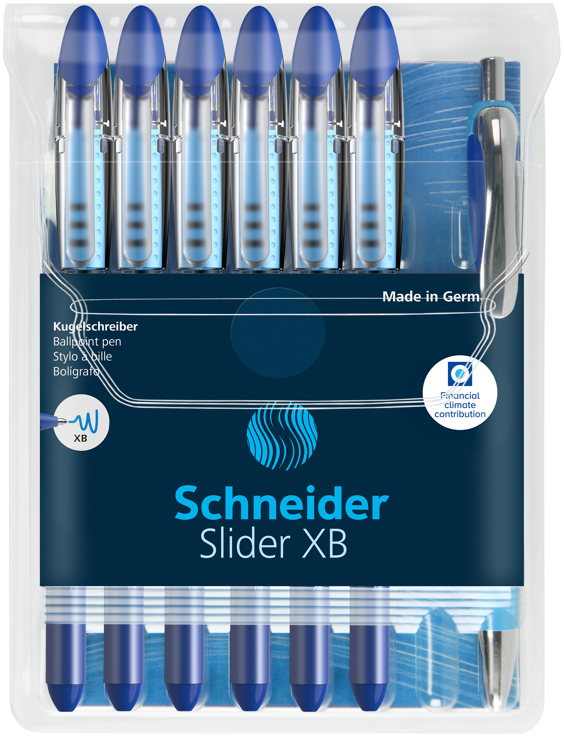 Kugelschreiber Slider Basic XB Rave 6er Blau