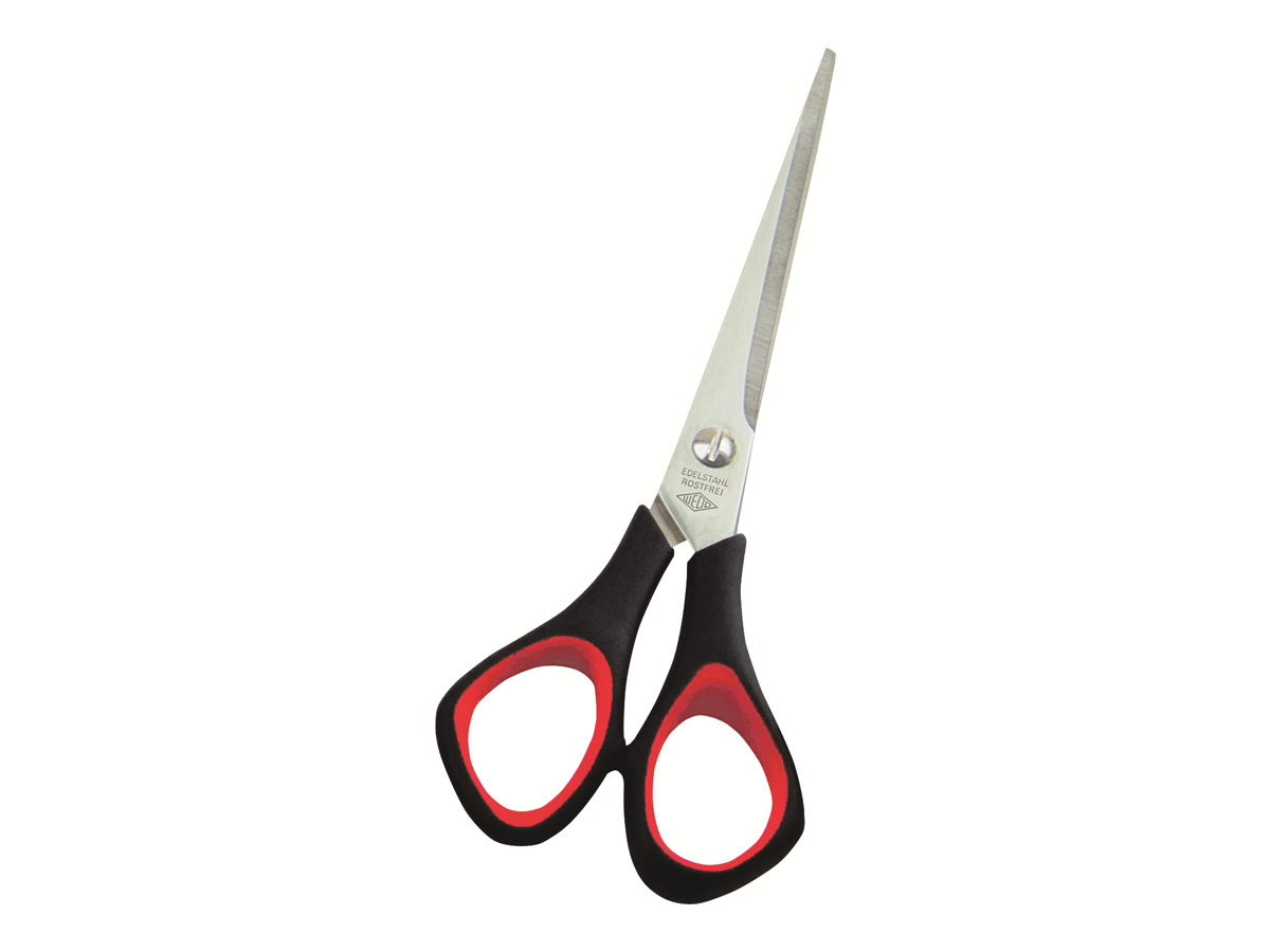 Universalschere rostfreier Edelstahl 16 cm schwarz/rot