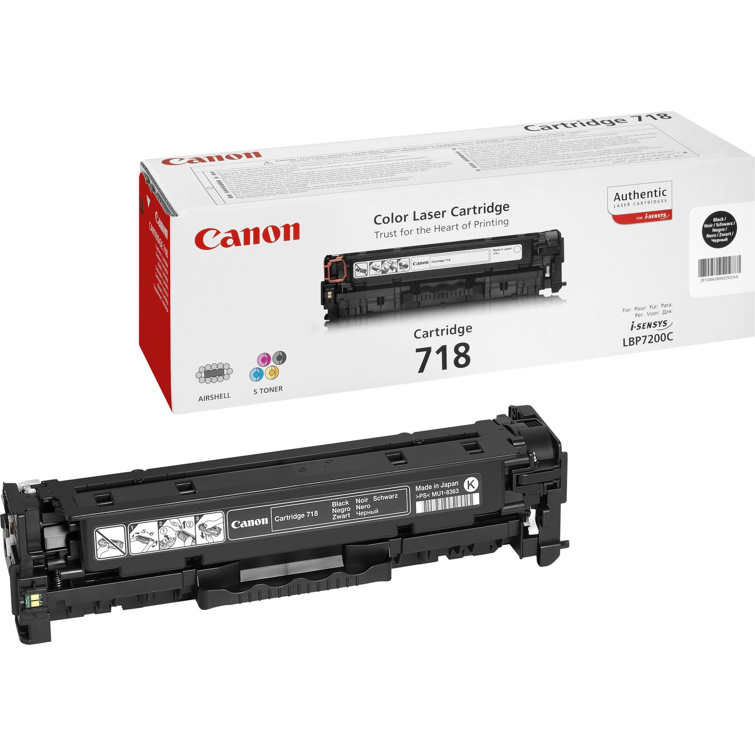 Canon 718 Black - Schwarz - Original - Tonerpatrone