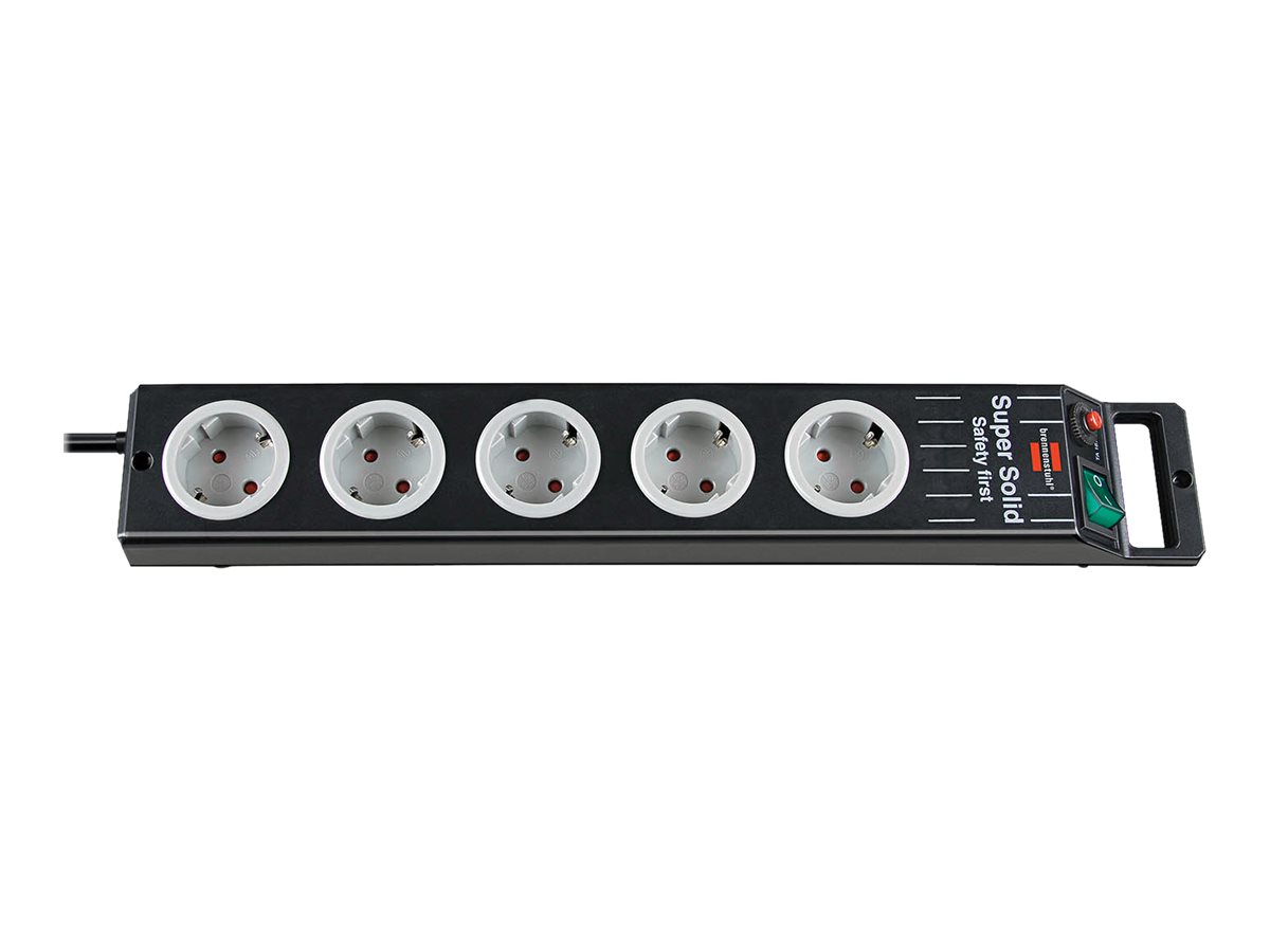 Steckdosenleiste | Super-Solid Line 5x schw