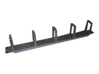 Kabelführungsplatte für Schaltschrank - RAL 9005 - 1U - 48.3 cm (19")