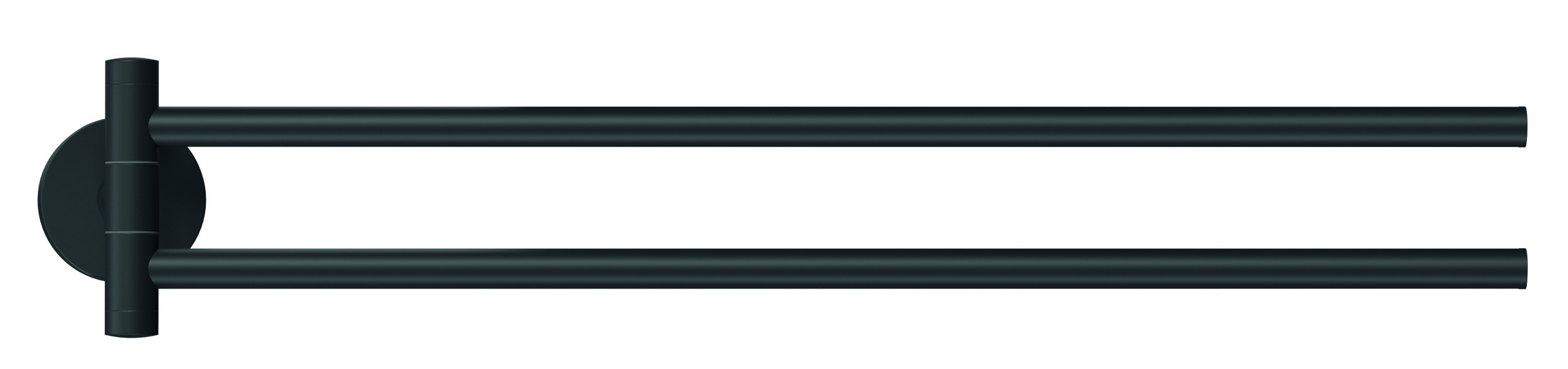 Handtuchhalter 2-armig MOON BLACK | Matt inkl. Klebelösung