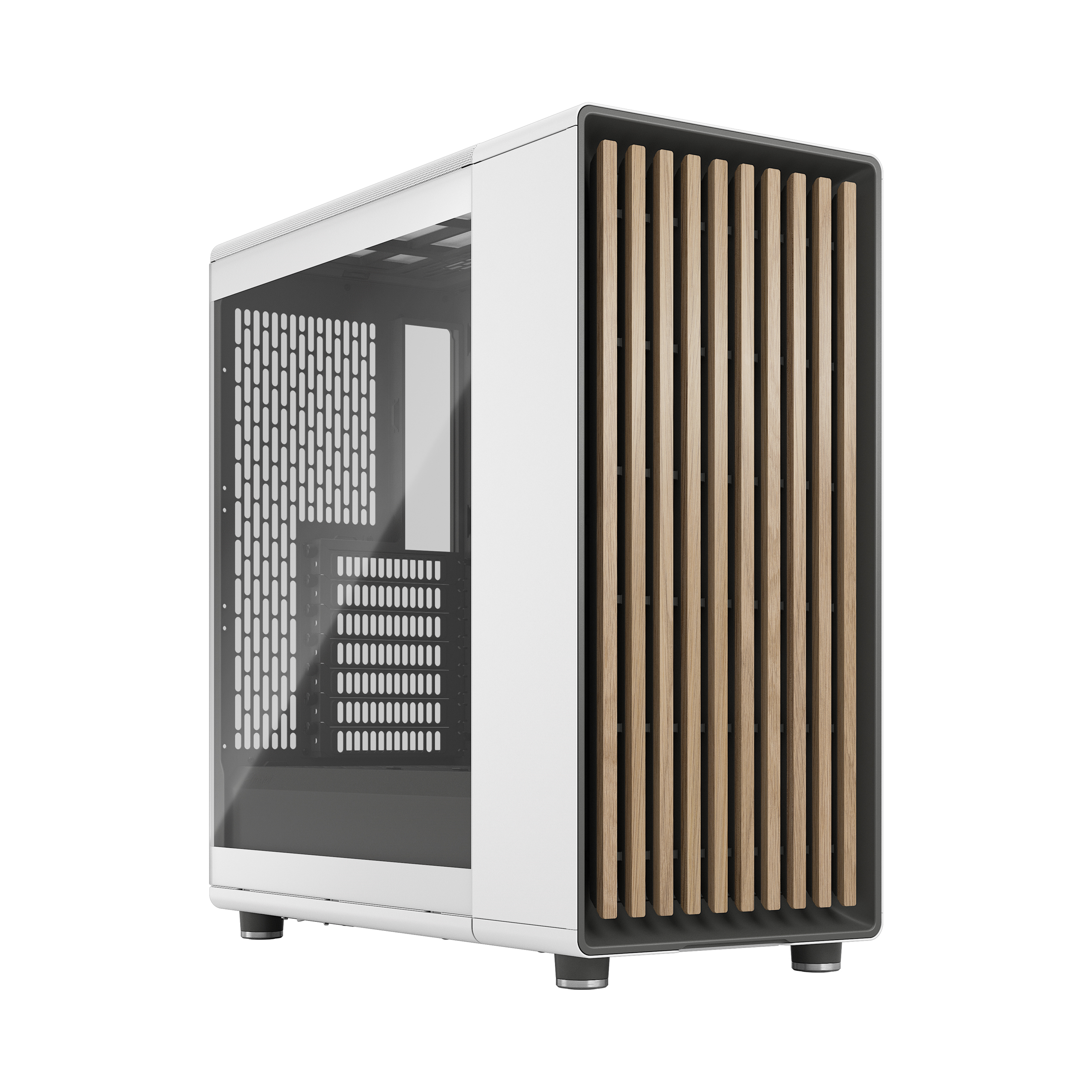 Fractal Design North Chalk White TG Clear Tint - Weiß - Glasfenster