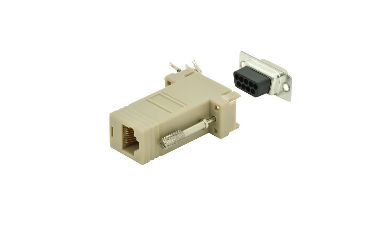 AK-610517-000-I | RS-232 Adapter | DB9 Stecker auf RJ45 Buchse | modular | 0,2 m