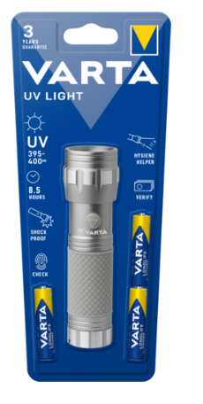 Varta UV-Taschenlampe mit 3xAAA Batterien 15638101421