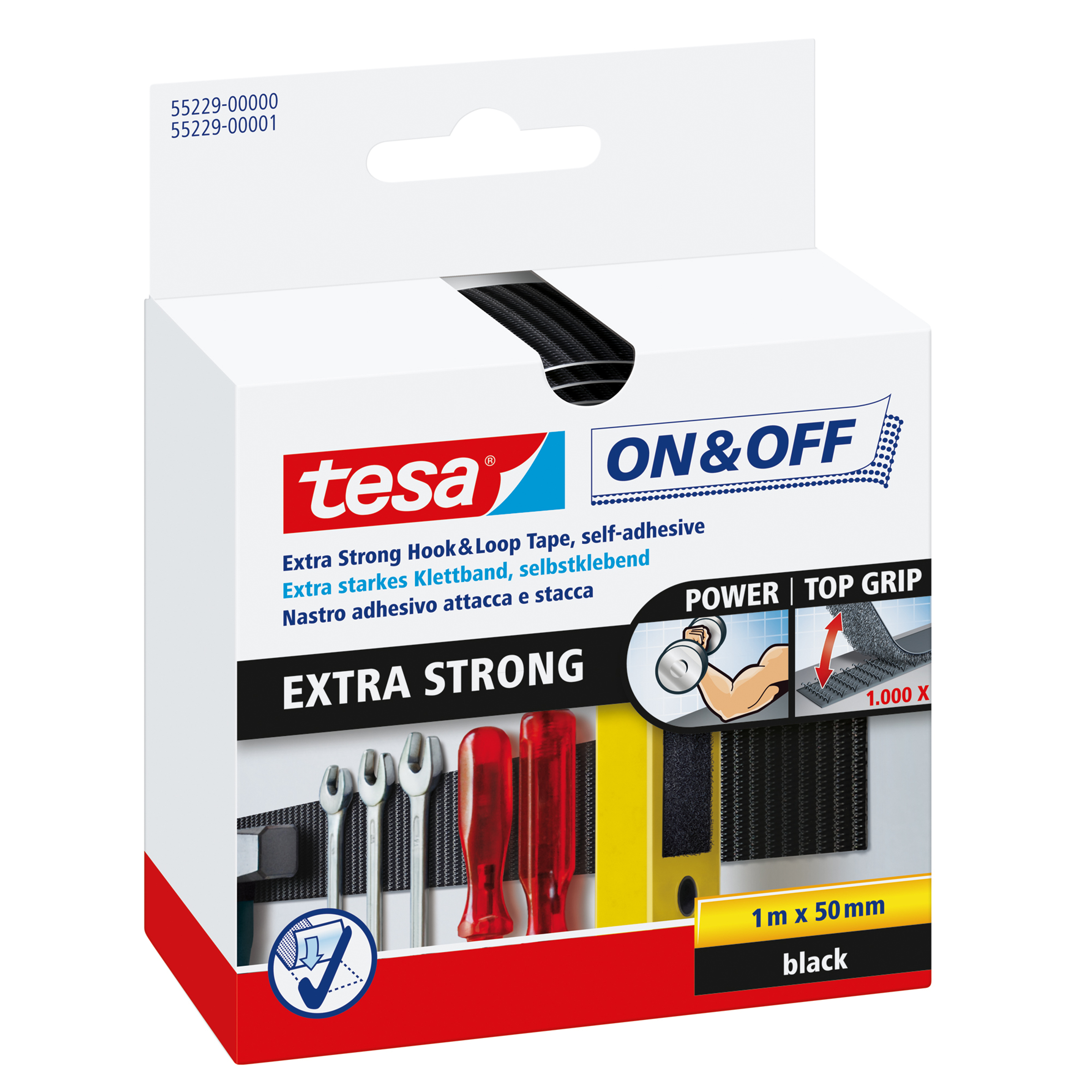 55229-00000-02 - Schwarz - 50 mm - 100 cm - 1 Stück(e) - Sichtverpackung