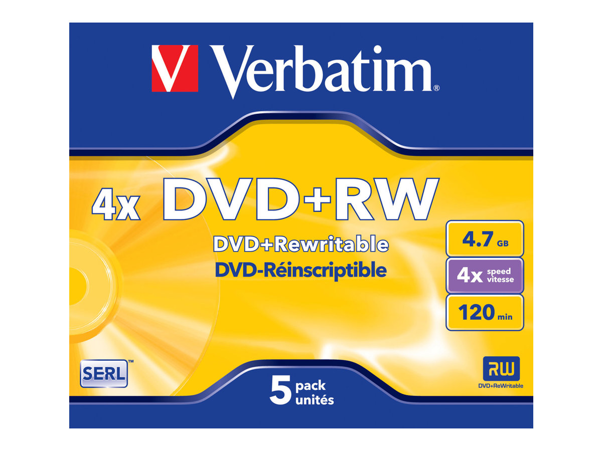 DataLifePlus - 5 x DVD+RW - 4.7 GB 4x - Jewel Case (Schachtel)
